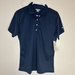 INSECT SHIELD NEW Polo Short Sleeve Womens L Navy Repellent Ticks Ants Mosquitos